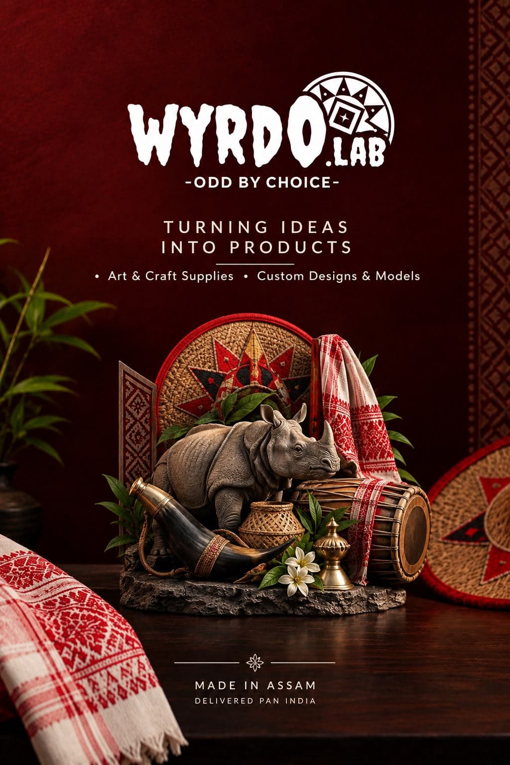 Wyrdo Lab’s Assamese craft-inspired studio poster